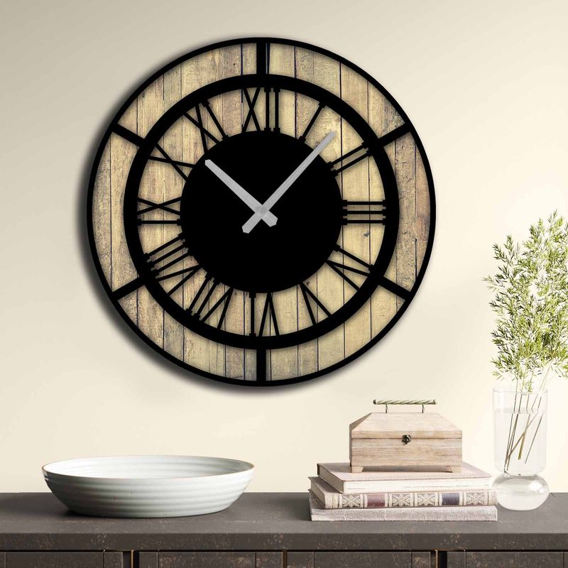 Casa si Gradina - Decoratiuni - Ceasuri - Ceas decorativ, Wallxpert, mdf, multicolor, diametru 50 cm, 238HMA6229 - Infinity.ro