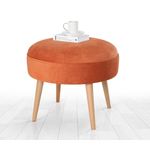 Casa si Gradina - Mobilier - Scaune si fotolii - Tabureti - Taburet, Atelier Del Sofa, lemn de fag, portocaliu, 52x44 cm - Infinity.ro