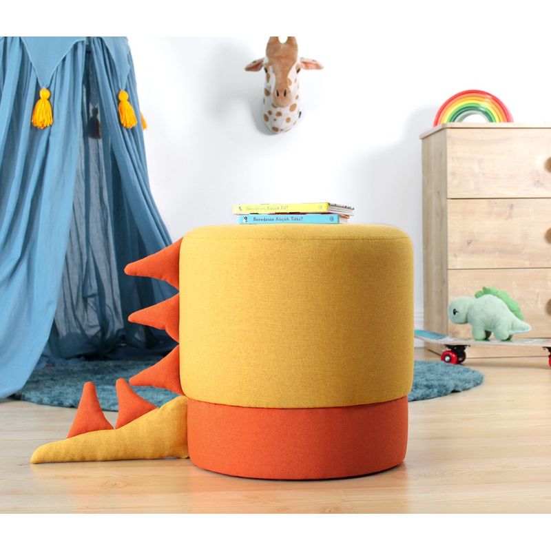 Casa si Gradina - Mobilier - Scaune si fotolii - Tabureti - Taburet, Atelier Del Sofa, bumbac si catifea, galben, 37x38 cm - Infinity.ro