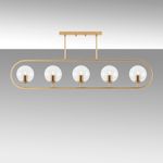 Casa si Gradina - Corpuri si surse de iluminat - Lustre si pendule - Candelabru, Opviq, metal, auriu stralucitor, 122x15 cm, inaltime 49 cm - Infinity.ro