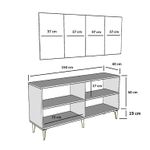 Casa si Gradina - Mobilier - Comode si corpuri - Console - Consola, Hanah Home, pal melaminat, alb si argintiu, 150x40x79 cm, 475OLV2758 - Infinity.ro