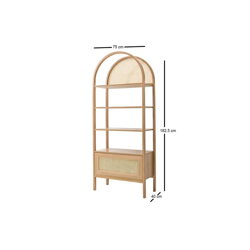 Casa si Gradina - Mobilier - Biblioteci si rafturi - Biblioteci - Biblioteca, Hanah Home, pal melaminat, natural, 75x40x182.5 cm - Infinity.ro
