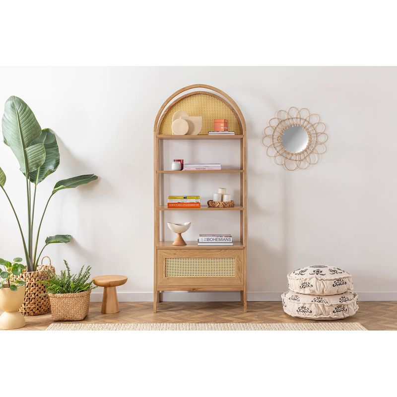 Casa si Gradina - Mobilier - Biblioteci si rafturi - Biblioteci - Biblioteca, Hanah Home, pal melaminat, natural, 75x40x182.5 cm - Infinity.ro