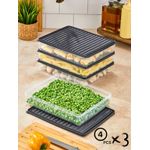 Casa si Gradina - Bucatarie si vesela - Organizare si depozitare bucatarie - Cutii alimentare - Set cutii de depozitare, Hermia, plastic, antracit, 27,5x5x22,5 cm, 12 piese - Infinity.ro