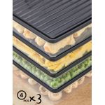 Casa si Gradina - Bucatarie si vesela - Organizare si depozitare bucatarie - Cutii alimentare - Set cutii de depozitare, Hermia, plastic, antracit, 27,5x5x22,5 cm, 12 piese - Infinity.ro