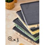 Casa si Gradina - Bucatarie si vesela - Organizare si depozitare bucatarie - Cutii alimentare - Set cutii de depozitare, Hermia, plastic, antracit, 27,5x5x22,5 cm, 12 piese - Infinity.ro