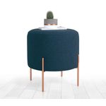 Casa si Gradina - Mobilier - Scaune si fotolii - Tabureti - Taburet, Atelier Del Sofa, bumbac si in, albastru marin, 42x40 cm - Infinity.ro