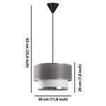 Casa si Gradina - Corpuri si surse de iluminat - Lustre si pendule - Candelabru, Opviq, metal, gri si argintiu, 30x20x65 cm - Infinity.ro