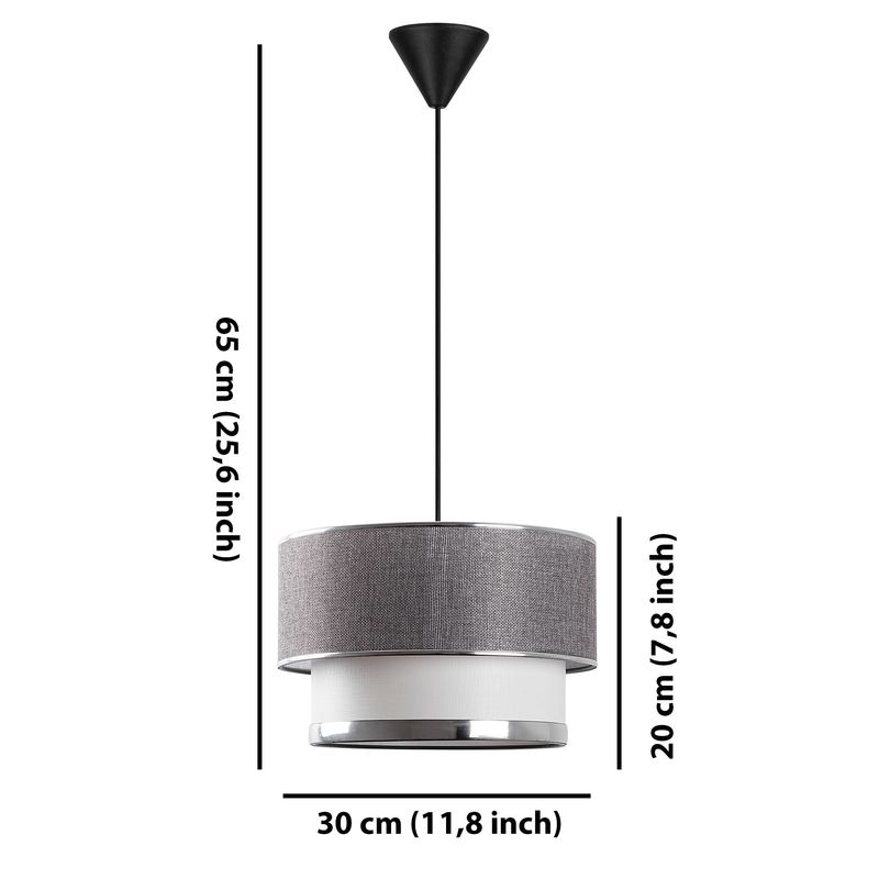 Casa si Gradina - Corpuri si surse de iluminat - Lustre si pendule - Candelabru, Opviq, metal, gri si argintiu, 30x20x65 cm - Infinity.ro