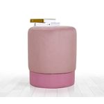 Casa si Gradina - Mobilier - Scaune si fotolii - Tabureti - Taburet, Atelier Del Sofa, catifea si bumbac, roz, 43x38 cm - Infinity.ro