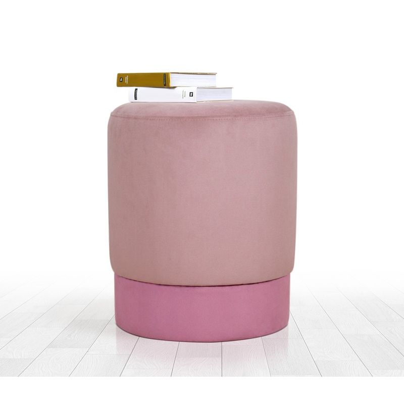 Casa si Gradina - Mobilier - Scaune si fotolii - Tabureti - Taburet, Atelier Del Sofa, catifea si bumbac, roz, 43x38 cm - Infinity.ro