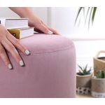 Casa si Gradina - Mobilier - Scaune si fotolii - Tabureti - Taburet, Atelier Del Sofa, catifea si bumbac, roz, 43x38 cm - Infinity.ro