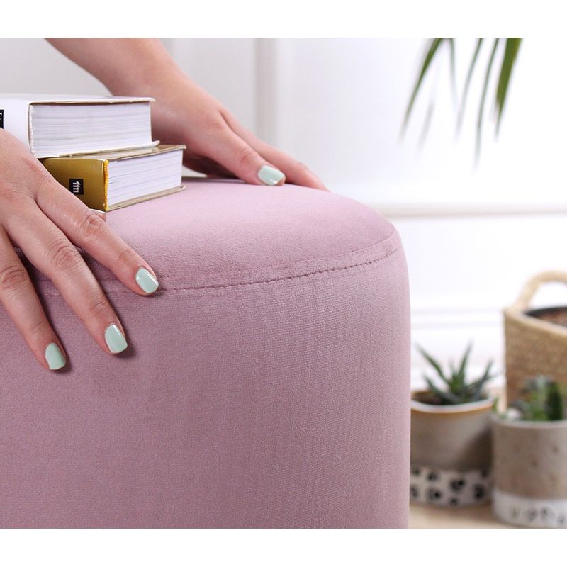 Casa si Gradina - Mobilier - Scaune si fotolii - Tabureti - Taburet, Atelier Del Sofa, catifea si bumbac, roz, 43x38 cm - Infinity.ro