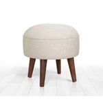 Casa si Gradina - Mobilier - Scaune si fotolii - Tabureti - Taburet, Atelier Del Sofa, bumbac si catifea, crem, 44x44x30 cm - Infinity.ro