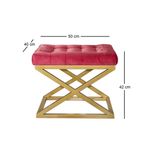 Casa si Gradina - Mobilier - Scaune si fotolii - Tabureti - Taburet, Atelier Del Sofa, metal, auriu rosu, 42x50x40 cm - Infinity.ro
