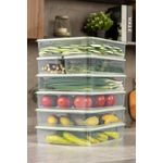 Casa si Gradina - Bucatarie si vesela - Organizare si depozitare bucatarie - Cutii alimentare - Set cutii de depozitare, Hermia, plastic, menta, 2x 11x30x7 cm, 5x 23x29.5x6.5 cm - Infinity.ro