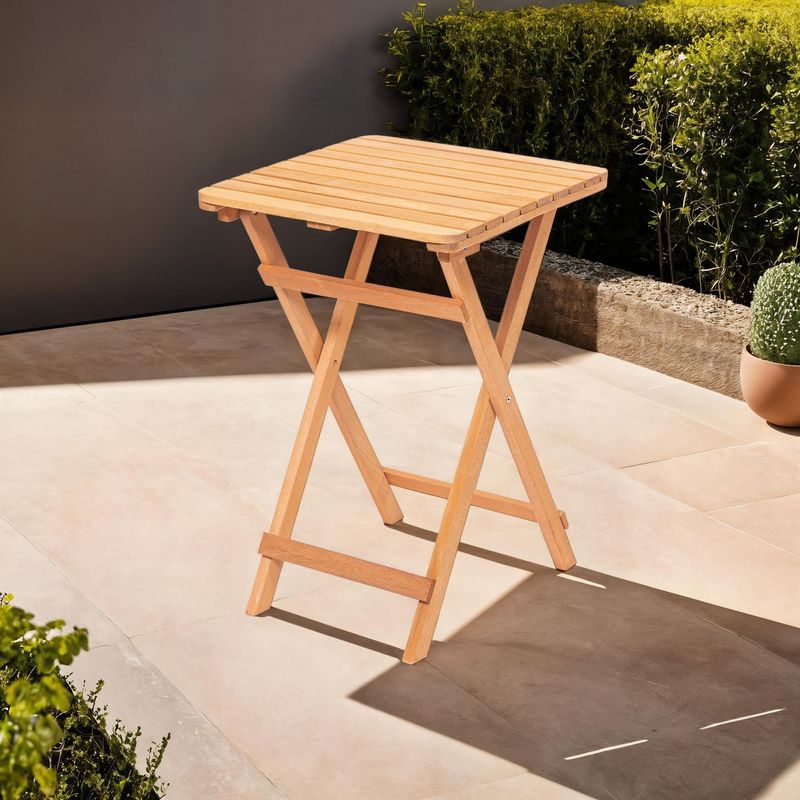 Casa si Gradina - Gradina si terasa - Mobilier exterior - Mese gradina - Masa de gradina, Hanah Home, lemn de fag, maro, 50x50x72 cm - Infinity.ro