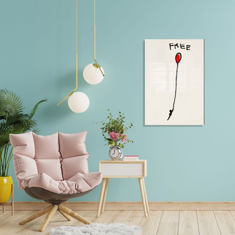 Casa si Gradina - Decoratiuni - Tablouri - Tablou decorativ, Wallxpert, sticla temperata, multicolor, 30x45 cm, artist Banksy - Infinity.ro