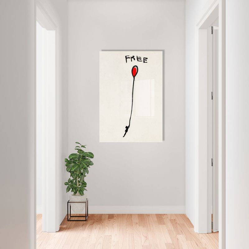 Casa si Gradina - Decoratiuni - Tablouri - Tablou decorativ, Wallxpert, sticla temperata, multicolor, 30x45 cm, artist Banksy - Infinity.ro