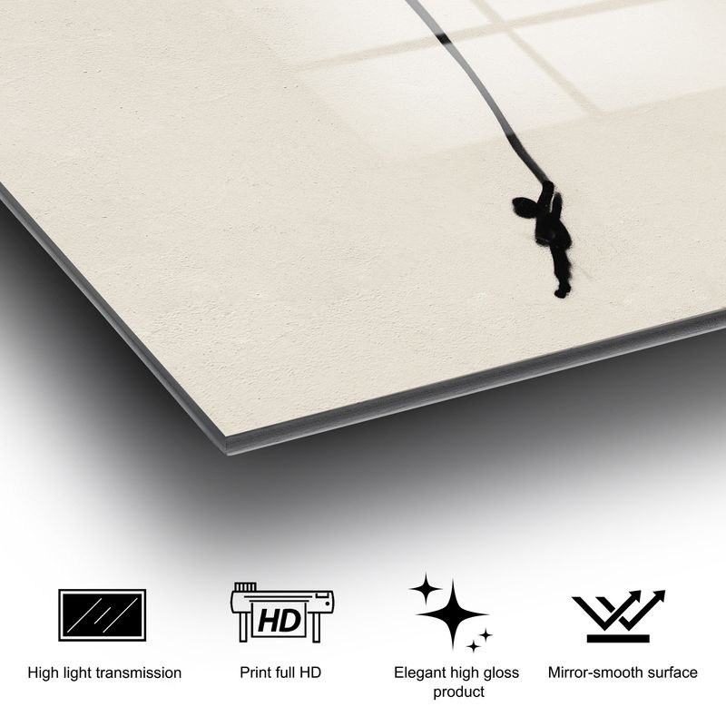 Casa si Gradina - Decoratiuni - Tablouri - Tablou decorativ, Wallxpert, sticla temperata, multicolor, 30x45 cm, artist Banksy - Infinity.ro