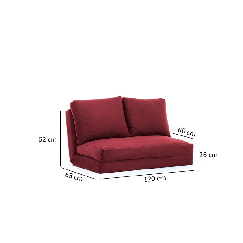 Casa si Gradina - Mobilier - Canapele si coltare - Canapele - Canapea extensibila, Hanah Home, metal, maro, 185x120 cm - Infinity.ro