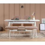 Casa si Gradina - Mobilier - Scaune si fotolii - Scaune - Scaun, Hanah Home, catifea, alb si piatra, 46x46x85 cm - Infinity.ro