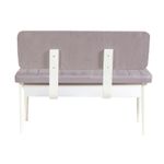 Casa si Gradina - Mobilier - Organizare si depozitare - Bancute - Banca cu spatiu de depozitare, Hanah Home, pal melaminat si catifea, alb soho, 110x40x85 cm - Infinity.ro