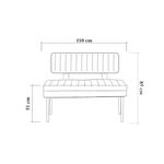 Casa si Gradina - Mobilier - Organizare si depozitare - Bancute - Banca cu spatiu de depozitare, Hanah Home, pal melaminat si catifea, alb soho, 110x40x85 cm - Infinity.ro