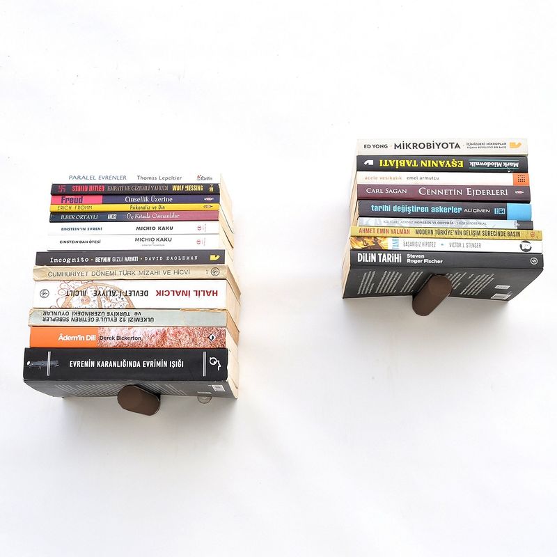 Casa si Gradina - Mobilier - Biblioteci si rafturi - Rafturi - Raft de perete, Hanah Home, lemn de carpen, metal, maro si negru, 21x15x6 cm - Infinity.ro