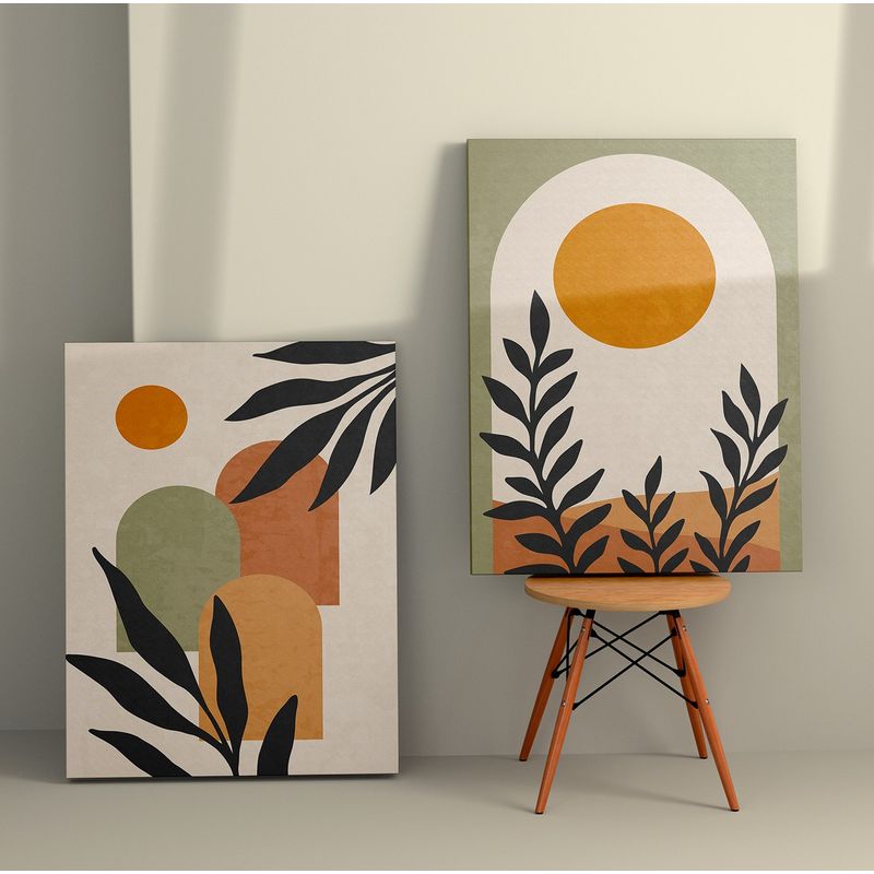 Casa si Gradina - Decoratiuni - Tablouri - Tablou decorativ, Wallxpert, panza, multicolor, 50x70 cm, set 2 bucati, 910NVT1187 - Infinity.ro
