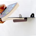 Casa si Gradina - Mobilier - Biblioteci si rafturi - Rafturi - Raft de perete, Hanah Home, lemn de carpen, metal, maro si negru, 21x15x6 cm - Infinity.ro
