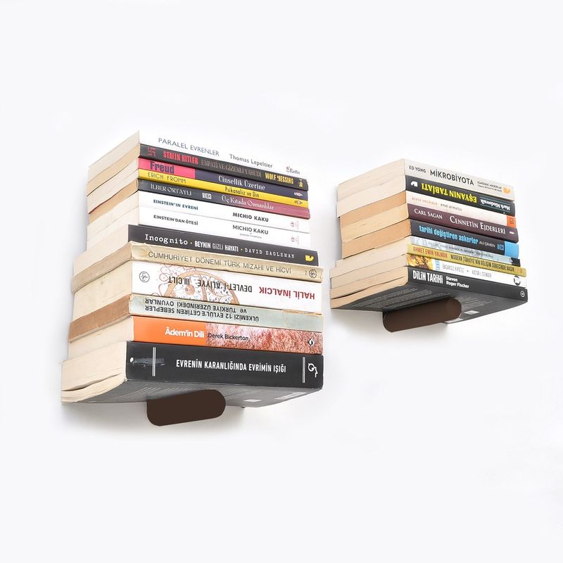Casa si Gradina - Mobilier - Biblioteci si rafturi - Rafturi - Raft de perete, Hanah Home, lemn de carpen, metal, maro si negru, 21x15x6 cm - Infinity.ro