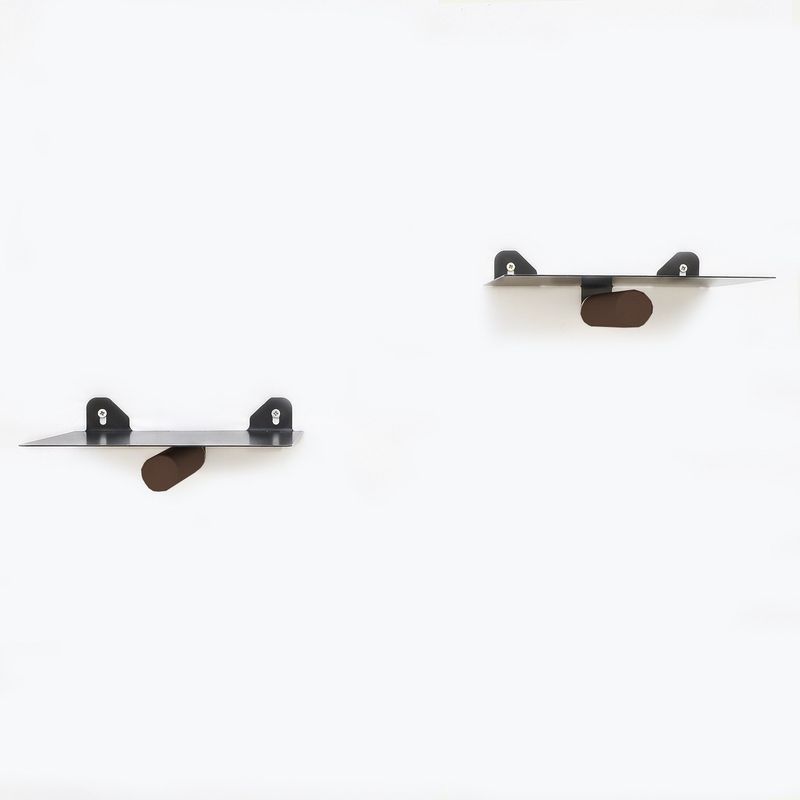 Casa si Gradina - Mobilier - Biblioteci si rafturi - Rafturi - Raft de perete, Hanah Home, lemn de carpen, metal, maro si negru, 21x15x6 cm - Infinity.ro