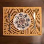 Casa si Gradina - Textile si covoare - Textile bucatarie - Servete si naproane - Set de covorase de masa, Hermia, lemn, miere, 33x45 cm, 6 bucati - Infinity.ro
