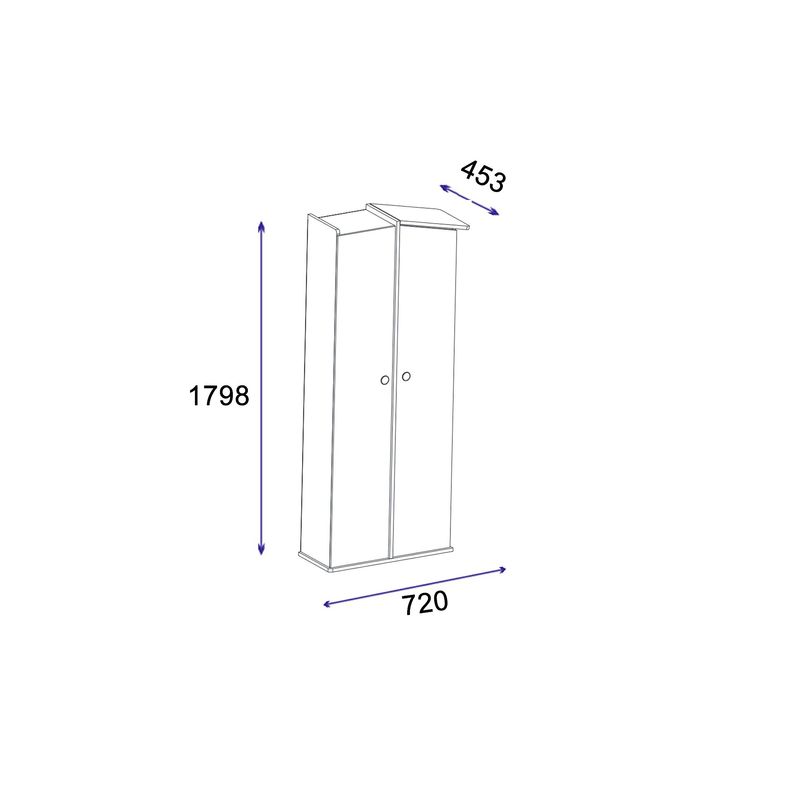 Casa si Gradina - Mobilier - Dulapuri si sifoniere - Sifoniere - Sifonier, Hanah Home, pal melaminat, pin atlantic si antracit, 72x45.3x179.8 cm - Infinity.ro