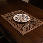 Casa si Gradina - Bucatarie si vesela - Organizare si depozitare bucatarie - Suporturi tacamuri si vase - Set suporturi de masa, Hermia, lemn, wenge, 33x45 cm, 6 bucati, 790PYN1171 - Infinity.ro