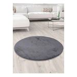 Casa si Gradina - Textile si covoare - Covoare - Covoare casa - Covor rotund, Conceptum Hypnose, gri inchis, 100% poliester, diametru 100 cm, antiderapant - Infinity.ro