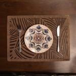 Casa si Gradina - Bucatarie si vesela - Organizare si depozitare bucatarie - Suporturi tacamuri si vase - Set suporturi de masa, Hermia, lemn, wenge, 33x45 cm, 6 bucati, 790PYN1171 - Infinity.ro