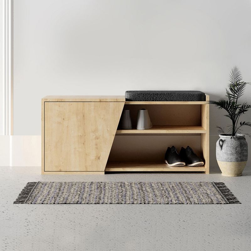 Casa si Gradina - Mobilier - Organizare si depozitare - Organizator incaltaminte - Dulap pentru pantofi, Hanah Home, pal melaminat, stejar, 104x47x37 cm - Infinity.ro