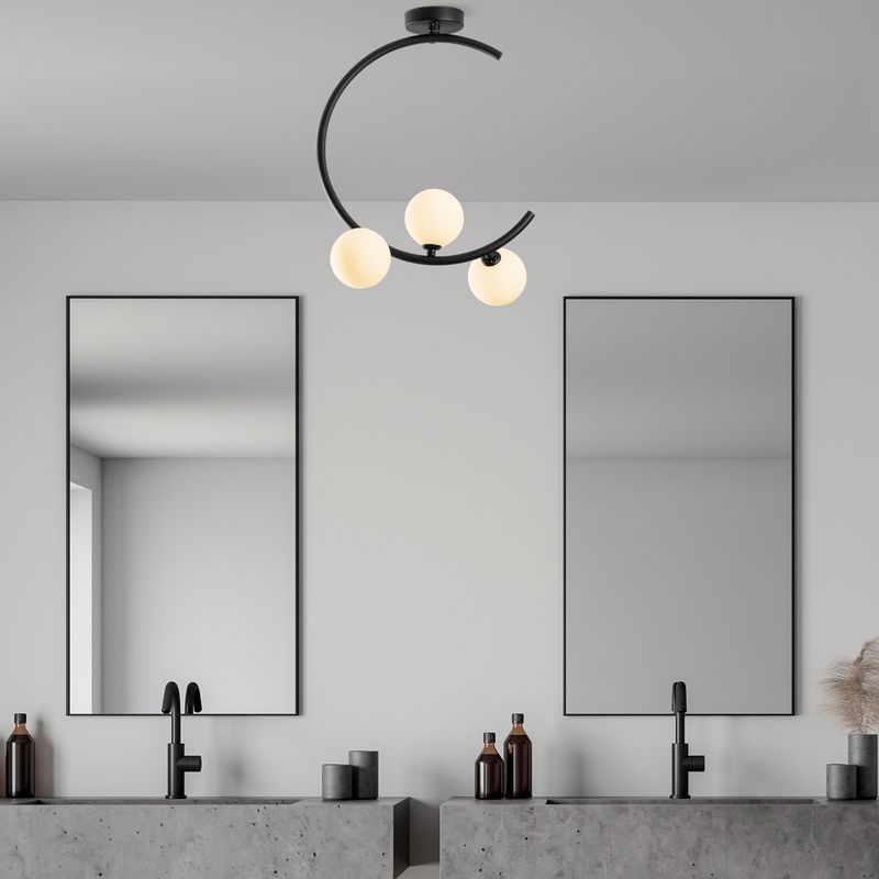 Casa si Gradina - Corpuri si surse de iluminat - Lustre si pendule - Candelabru, Opviq, metal, negru, 35x20x50 cm - Infinity.ro