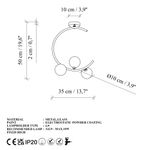 Casa si Gradina - Corpuri si surse de iluminat - Lustre si pendule - Candelabru, Opviq, metal, negru, 35x20x50 cm - Infinity.ro