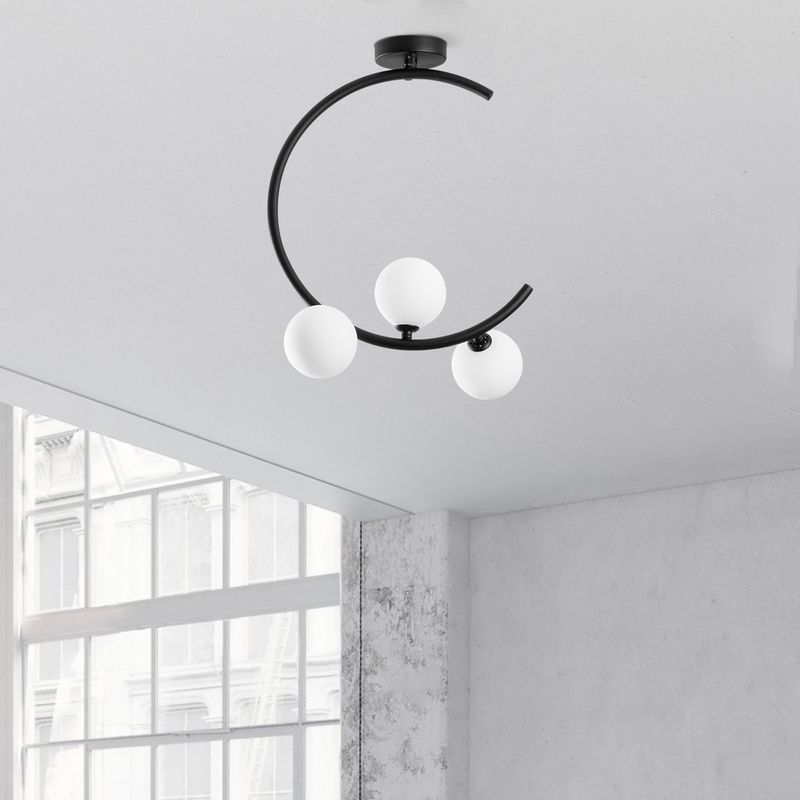 Casa si Gradina - Corpuri si surse de iluminat - Lustre si pendule - Candelabru, Opviq, metal, negru, 35x20x50 cm - Infinity.ro