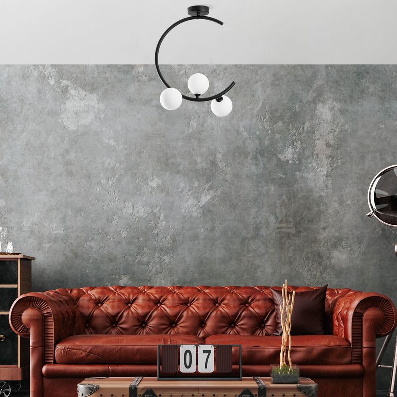 Casa si Gradina - Corpuri si surse de iluminat - Lustre si pendule - Candelabru, Opviq, metal, negru, 35x20x50 cm - Infinity.ro