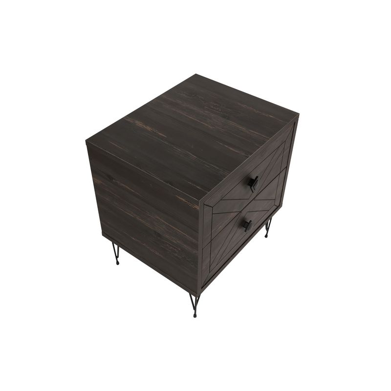 Casa si Gradina - Mobilier - Comode si corpuri - Noptiere - Noptiera, Hanah Home, pal melaminat, maro inchis, 50x40x55 cm, 854KLN3312 - Infinity.ro