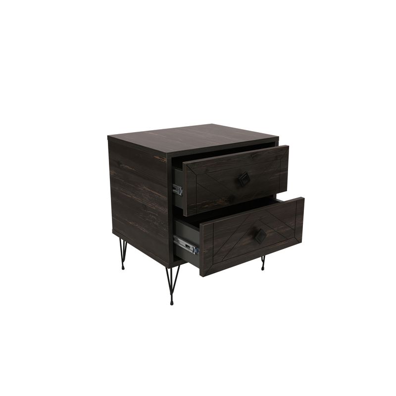Casa si Gradina - Mobilier - Comode si corpuri - Noptiere - Noptiera, Hanah Home, pal melaminat, maro inchis, 50x40x55 cm, 854KLN3312 - Infinity.ro