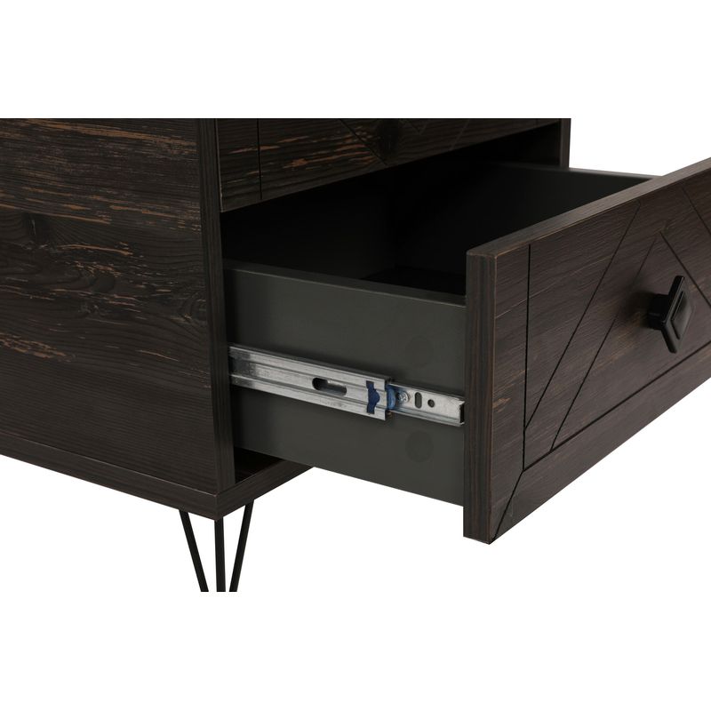 Casa si Gradina - Mobilier - Comode si corpuri - Noptiere - Noptiera, Hanah Home, pal melaminat, maro inchis, 50x40x55 cm, 854KLN3312 - Infinity.ro
