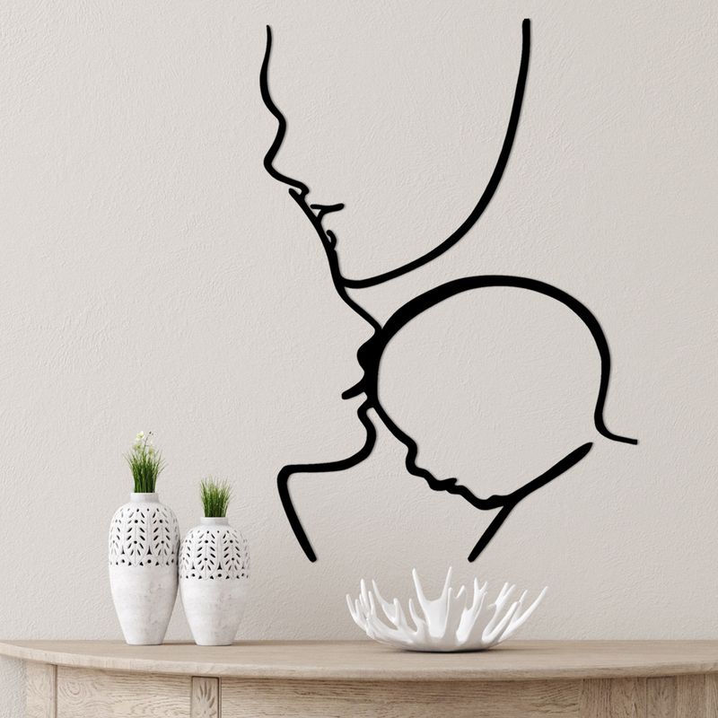 Casa si Gradina - Decoratiuni - Decoratiuni perete - Accesoriu decorativ de perete, Wallxpert, metal, negru, 72x0.15x50 cm - Infinity.ro