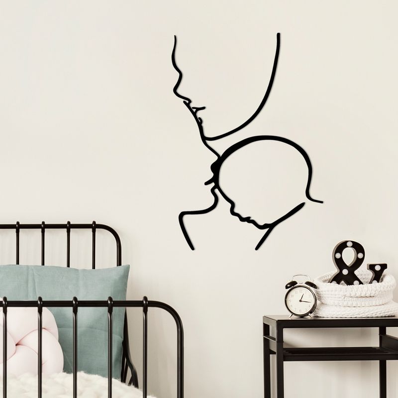Casa si Gradina - Decoratiuni - Decoratiuni perete - Accesoriu decorativ de perete, Wallxpert, metal, negru, 72x0.15x50 cm - Infinity.ro