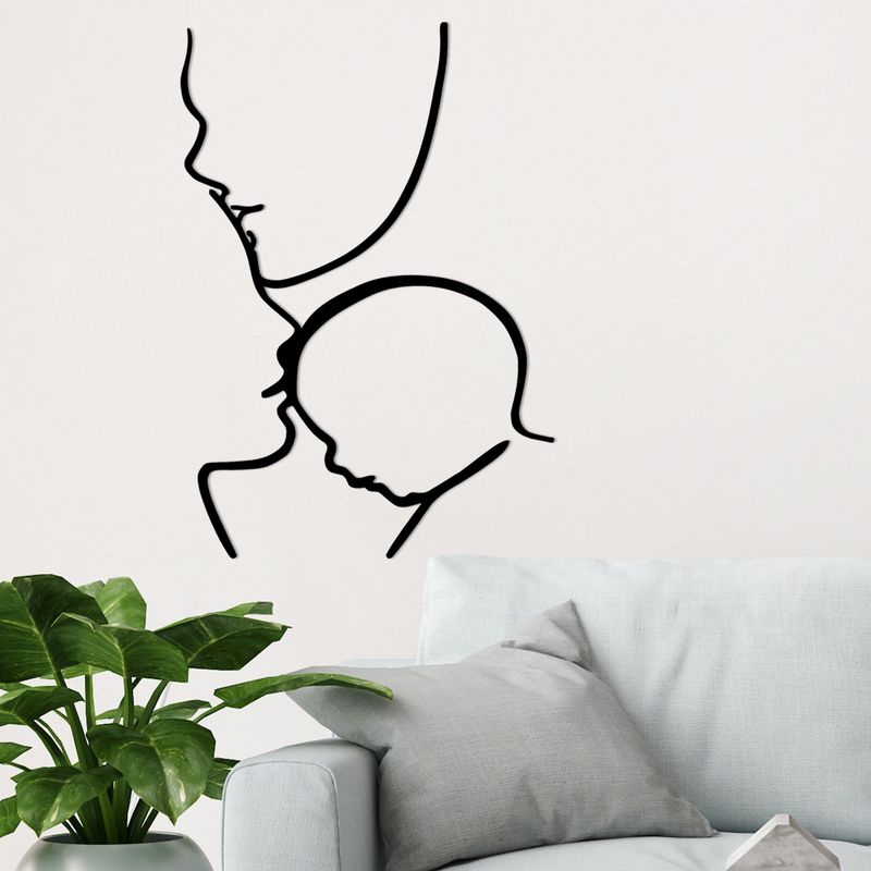 Casa si Gradina - Decoratiuni - Decoratiuni perete - Accesoriu decorativ de perete, Wallxpert, metal, negru, 72x0.15x50 cm - Infinity.ro