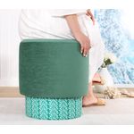 Casa si Gradina - Mobilier - Scaune si fotolii - Tabureti - Puf, Atelier Del Sofa, bumbac si in, multicolor, 43x46 cm - Infinity.ro